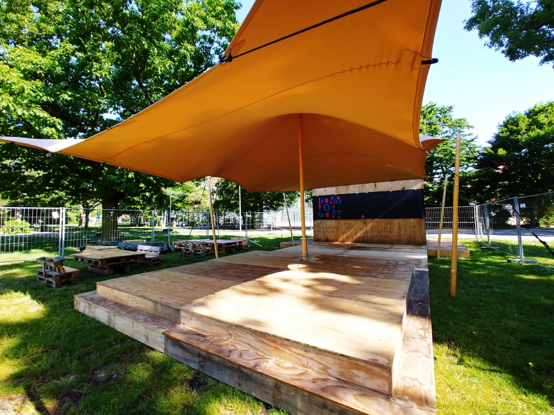 Stretchzelt Kiosk Kultur