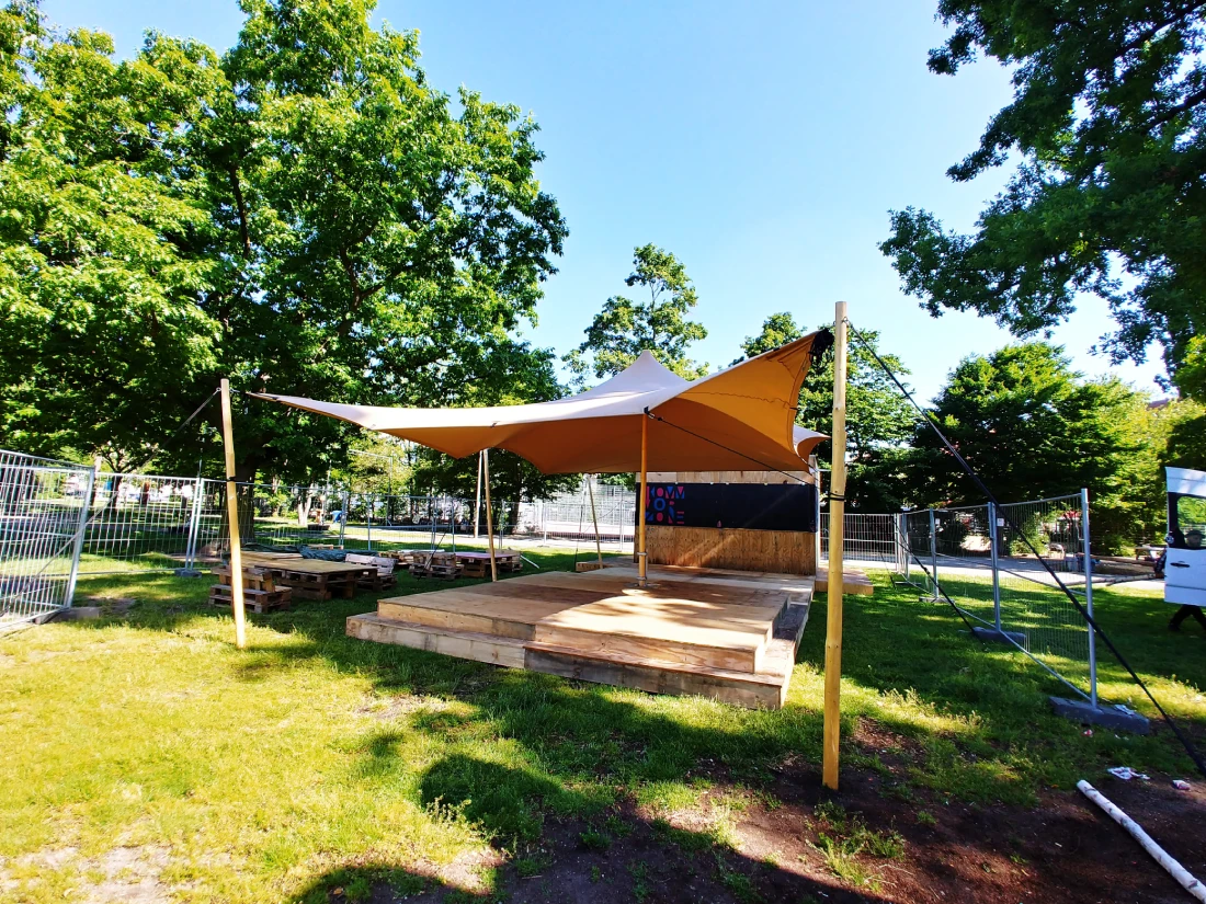 Stretchzelt Kiosk